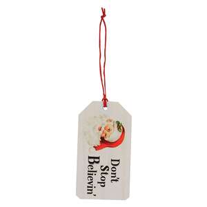 Don't Stop Believin Santa Gift Tags, 4/Set 37966;