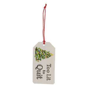 Don't Stop Believin Santa Gift Tags, 4/Set 37966;