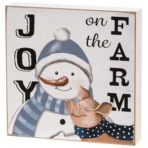 Joy on the Farm Box Sign, 3 Asstd.