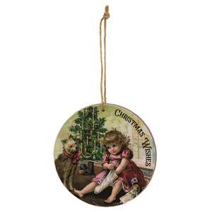 Christmas Wishes Vintage Dog Ornament, 3 Asstd.