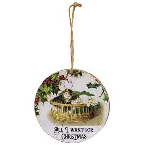 Merry Christmas to All Cat Ornament, 3 Asstd.