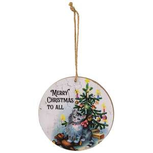 Merry Christmas to All Cat Ornament, 3 Asstd.