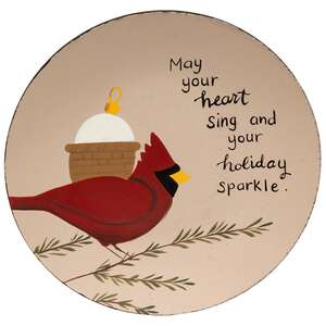 Mistletoe Memories Cardinal Plate, 2 Asstd.