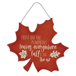 Frost on the Pumpkins Fall Leaf Sign 38049;