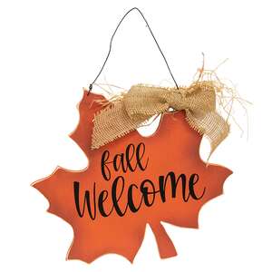 Fall Welcome Wooden Leaf Sign 38050;