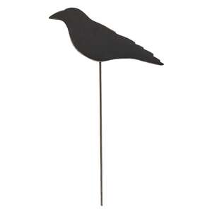 Wooden Crow Planter Stake, 4" 38057;