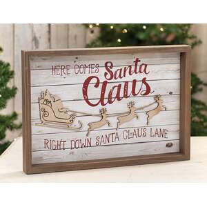 38075 Here Comes Santa Claus Sleighride Frame;