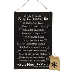 Family Fun Christmas Metal Sign w/13 Magnets 38097;