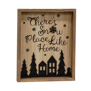 Snow Place Like Home Shadowbox Sign 38098;