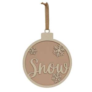 Glittered "Snow" Bulb Hanger 38107;