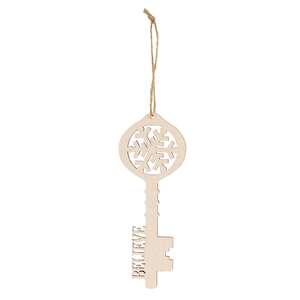Glittered "Believe" Santa's Key Ornament 38112;