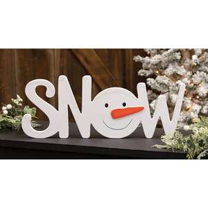 Snowman Face "Snow" Cutout Word Hanger