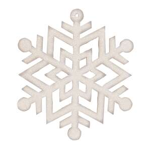 Wooden Glitter Snowflake Ornament, 6.5", 2 Asstd. 38134;