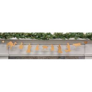 Natural Wood Nativity Garland