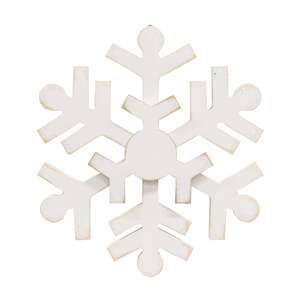 Glittered Layered Wooden Snowflake Hanger, 2 Asstd. 38144;