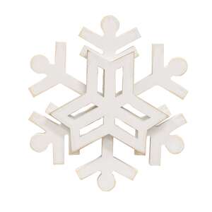 Glittered Layered Wooden Snowflake Hanger, 2 Asstd. 38144;