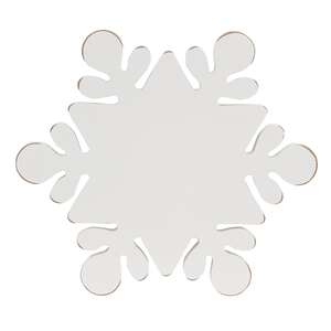 White Wooden Snowflake Riser, 12.5" 38145;