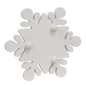 White Wooden Snowflake Riser, 12.5" 38145;