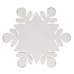 White Wooden Snowflake Riser, 10" 38146;