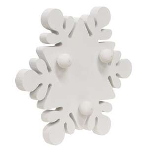 White Wooden Snowflake Riser, 10" 38146;