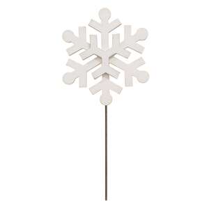 Glittered Layered Wooden Snowflake Planter Stake, 11" 38156;