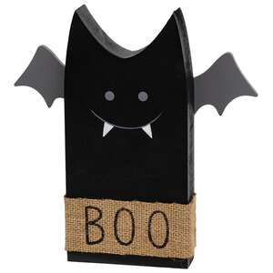 Boo Bat, Eek Cat Wooden Sitter, 2 Asstd.