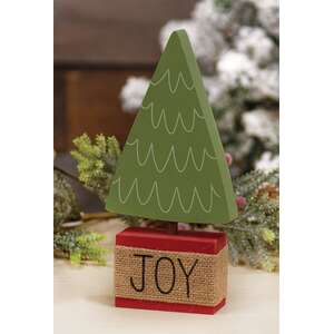 38176 Joy Wooden Christmas Tree Sitter;