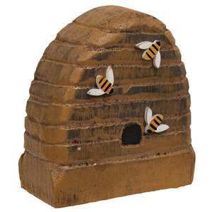 38189 Distressed Wooden Bee Skep;