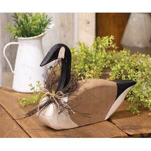 38198 Distressed Primitive Wooden Canada Goose;