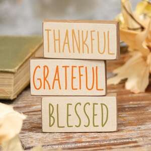 Fall Words Mini Block - 3 Asstd.