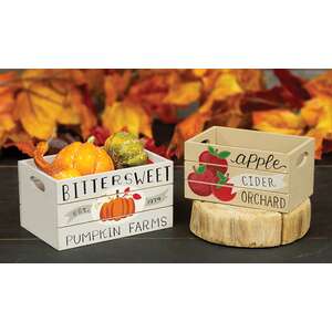 2/Set - Bittersweet Pumpkin Farms Nesting Crates