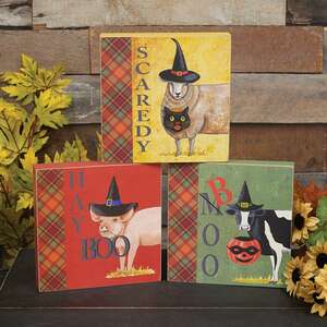 Hay Boo Scaredy Box Sign - 3 Asstd.