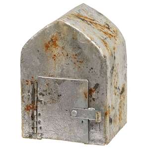 Distressed Rusty Metal Tealight Barn