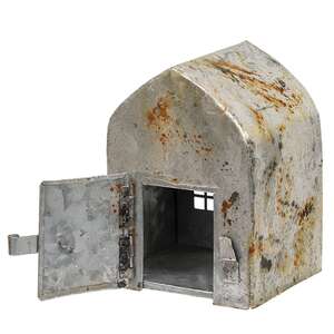 Distressed Rusty Metal Tealight Barn