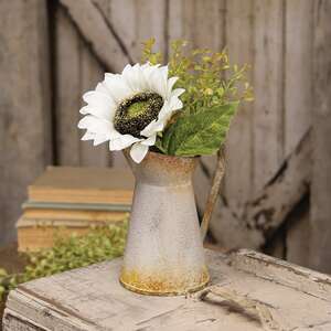 Shabby Chic Distressed Metal Mini Pitcher