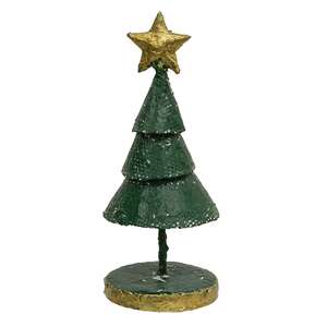 Distressed Textured Metal Christmas Tree, 7.25" 60486;