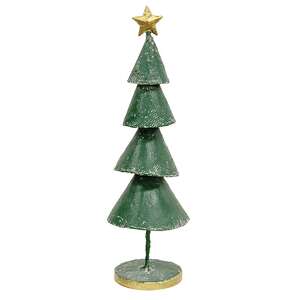Distressed Textured Metal Christmas Tree, 14" 60488;