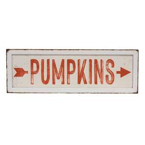 Pumpkins Arrow Rustic Metal Sign 65355;