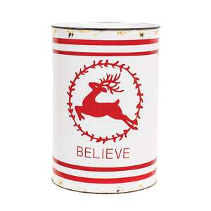 Let It Snow & Believe Distressed Metal Buckets, 2/Set 65360;