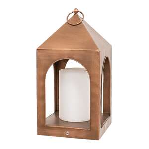 Copper Finish Open Air Tri-Function LED Lantern, 16" 70206;
