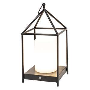 Black Metal Open Air Tri-Function LED Lantern, 16" 70207Black Metal Open Air Tri-Function LED Lantern, 16" 70207;