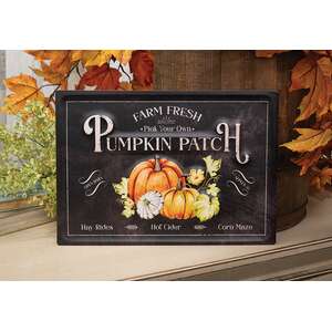 Farm Fresh Pumpkin Patch Embossed Metal Sign