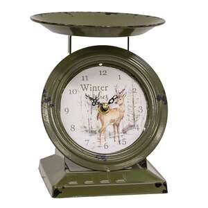 Winter Wishes Woodland Deer Scale Clock 75061;