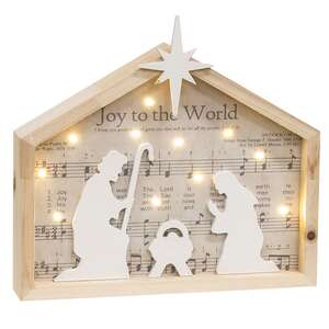 Joy to the World LED Nativity Frame 91167;
