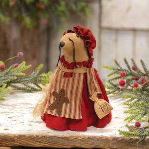 Mrs. Claus Mouse with Gingerbread Apron