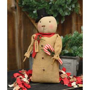 Hobbes Candy Cane Snowman
