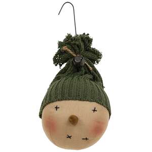 Small Hanging Knit Hat Snowman Head