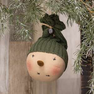 Small Hanging Knit Hat Snowman Head