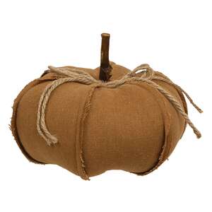 Stuffed Brown Pumpkin w/Seams, 6.5" CS39009;