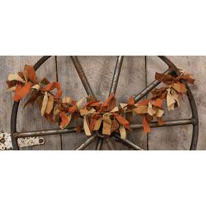 Primitive Fall Colors Rag Garland